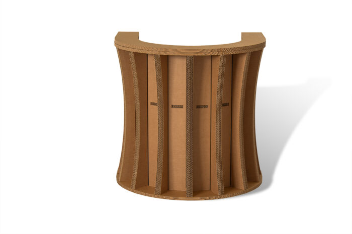 poltroncina a pozzetto in cartone