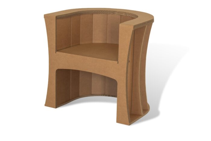 poltrona in cartone ecologico