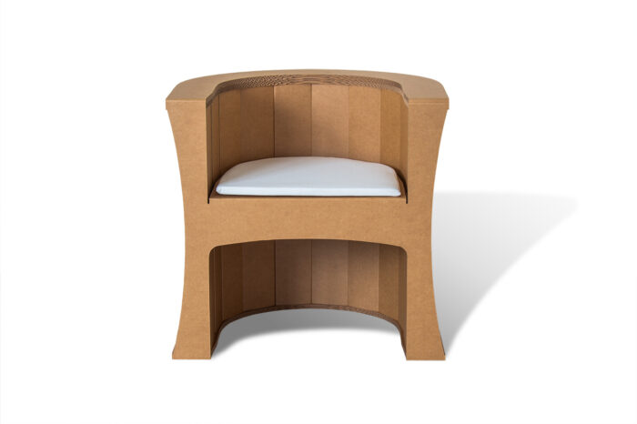 sedia ecosostenibile in cartone