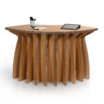 Banco reception curvo a 90° in cartone 'Galambra B 90'