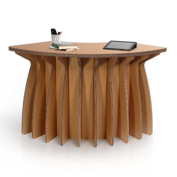 Banco reception curvo a 90° in cartone 'Galambra B 90'