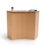 Desk componibile fronte liscio curva interna 60° in cartone 'Losa I'