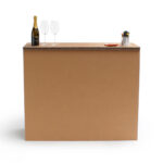 Banco reception fronte liscio in cartone per negozio 'Losa L'
