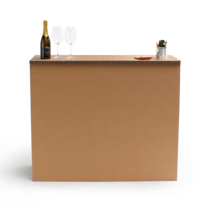 Banco reception fronte liscio in cartone per negozio 'Losa L'