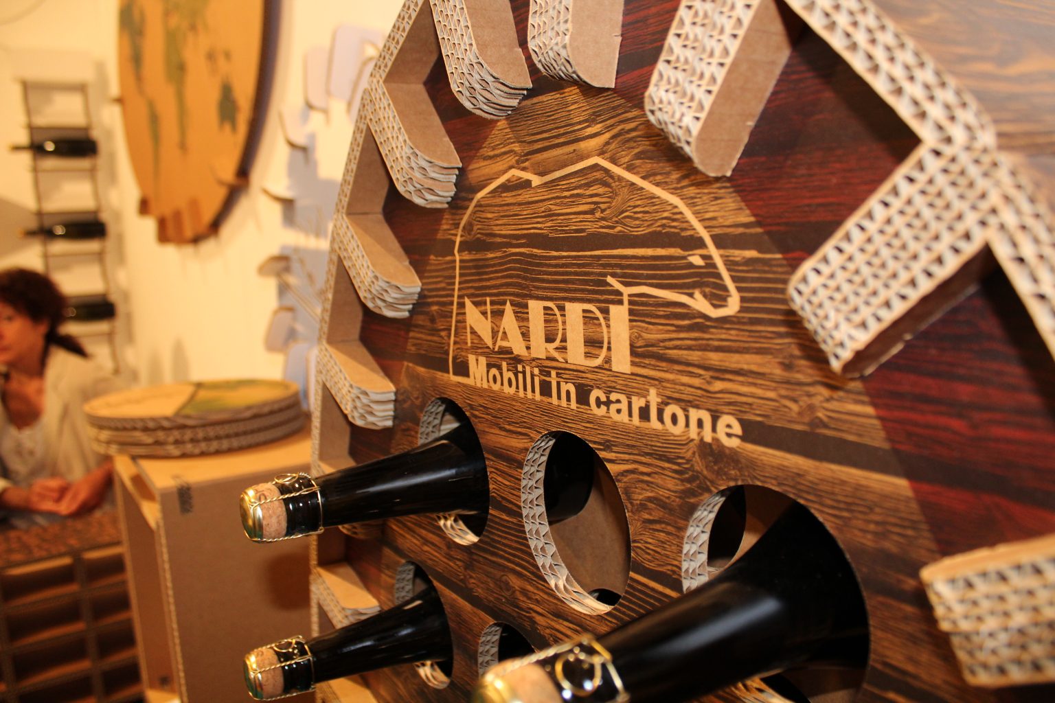 portabottiglie in cartone