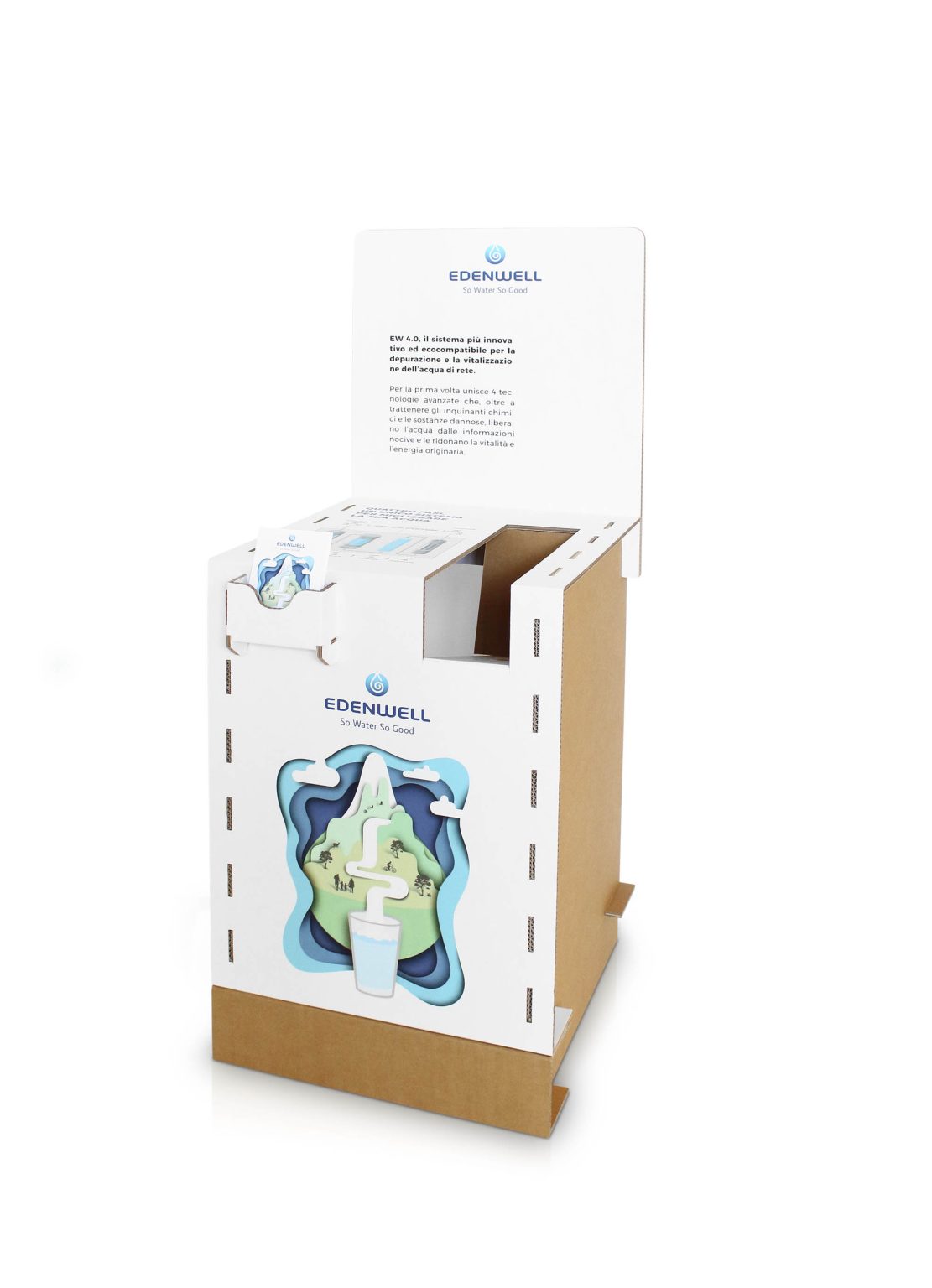 espositore ecologico in cartone su misura