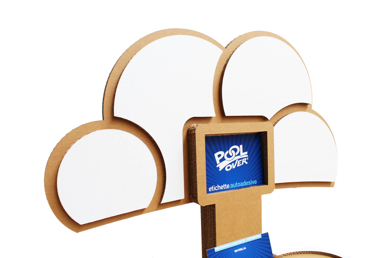 espositore in cartone porta etichette