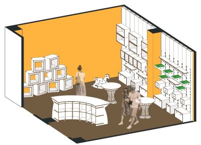 progettazione negozio 