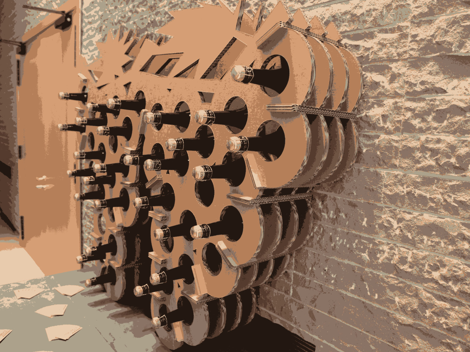 portabottiglie in cartone