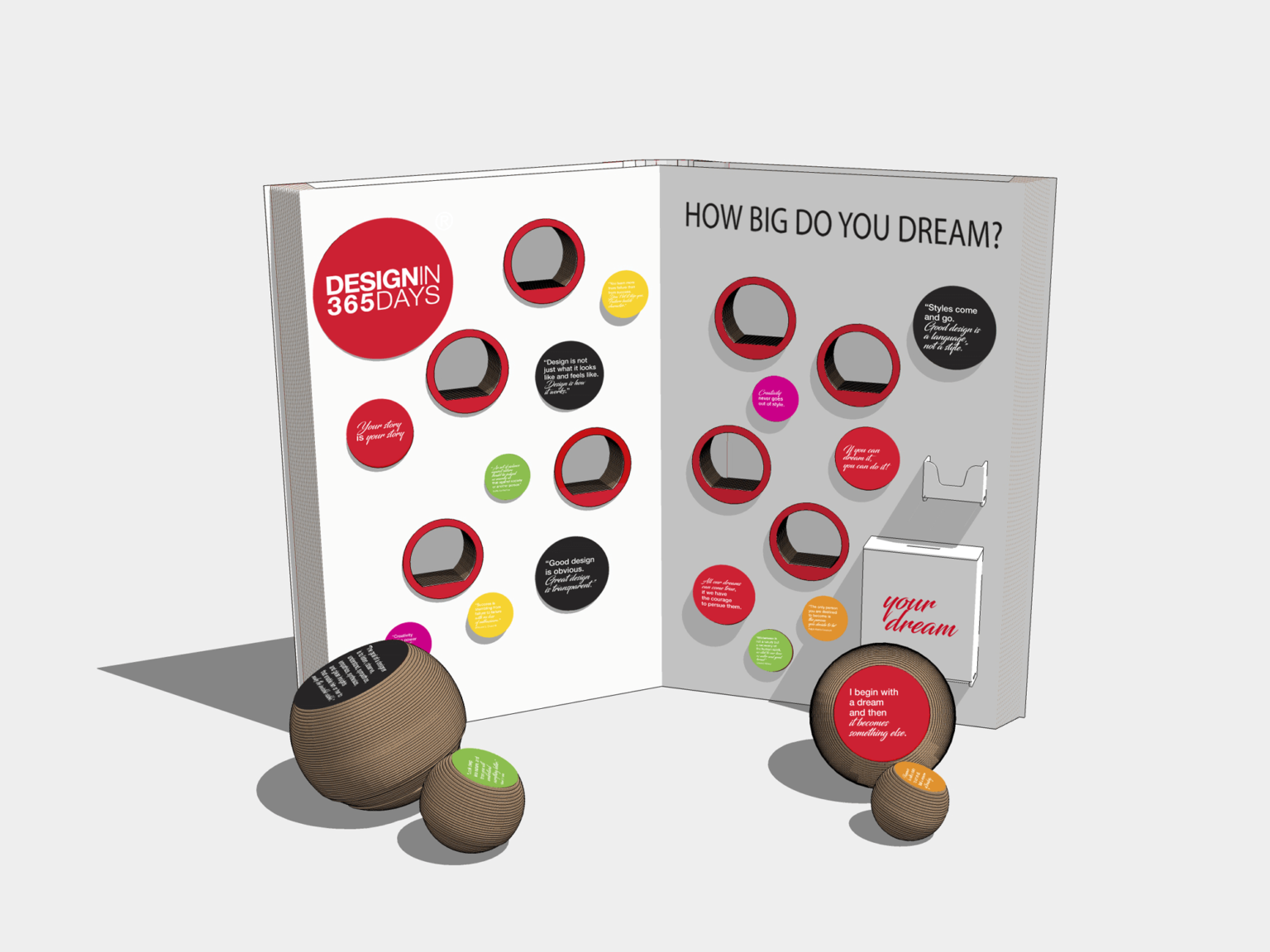 Allestimento in cartone per fiere