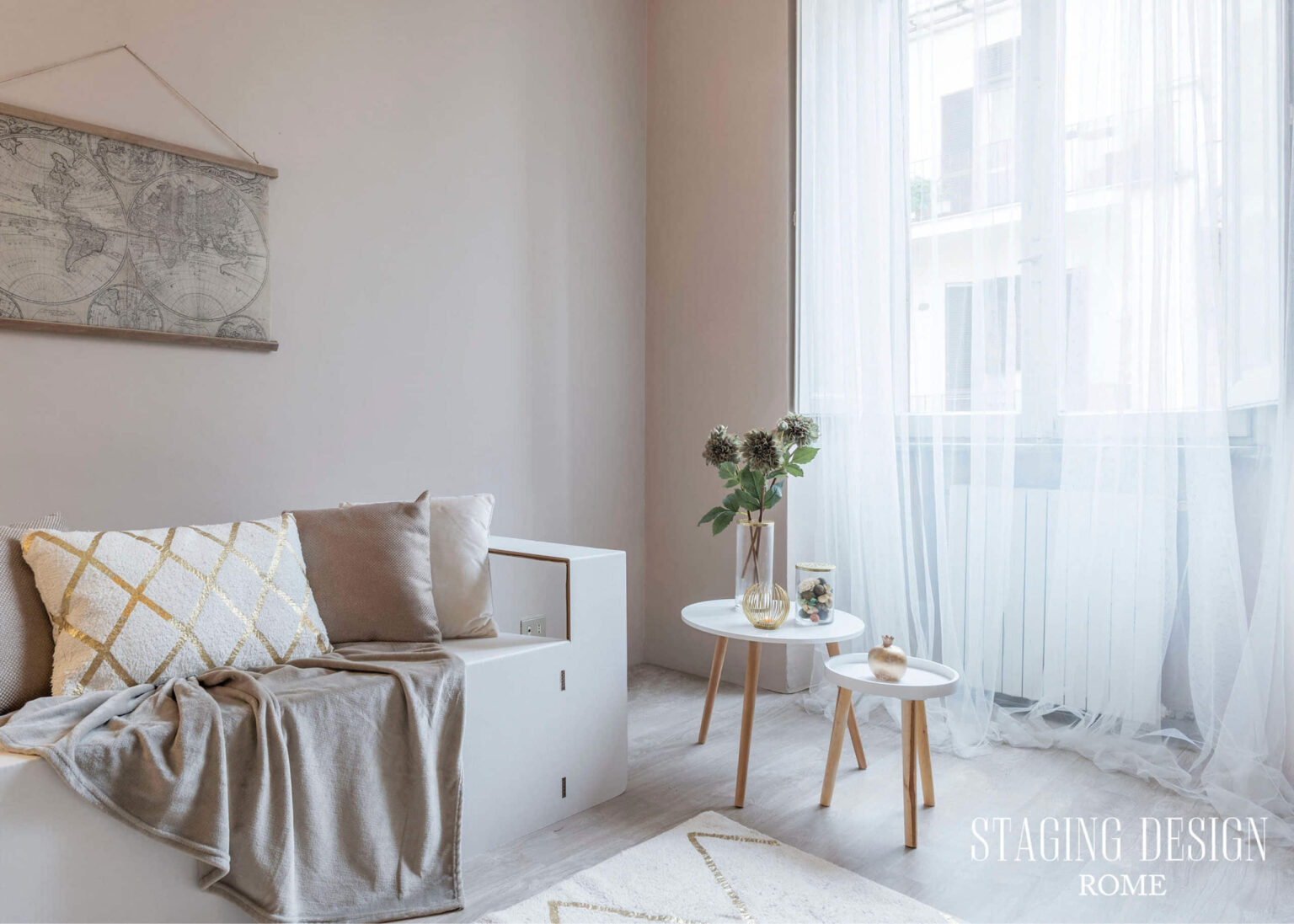 allestimento soggiorno