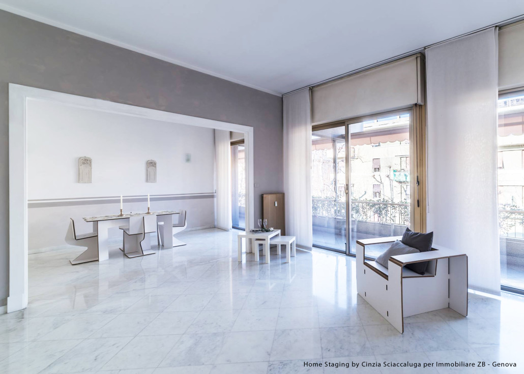 Home staging sostenibile in cartone