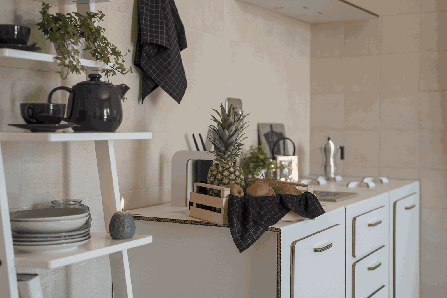 cucina bianca home staging