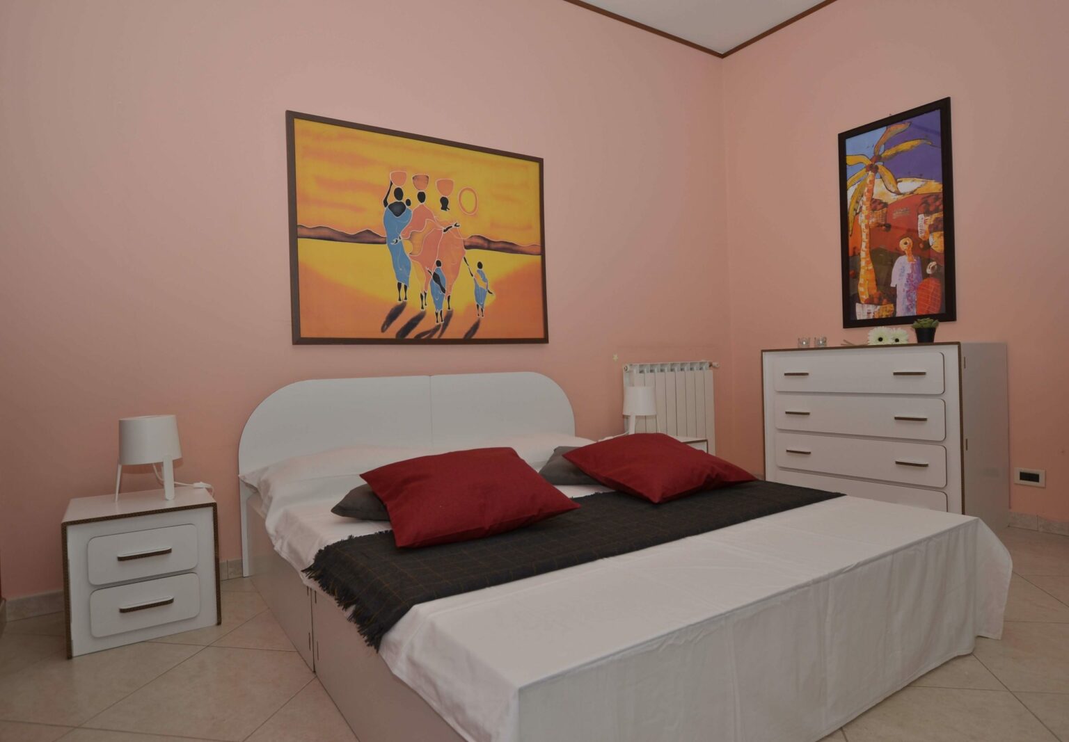 camera da letto home staging in cartone
