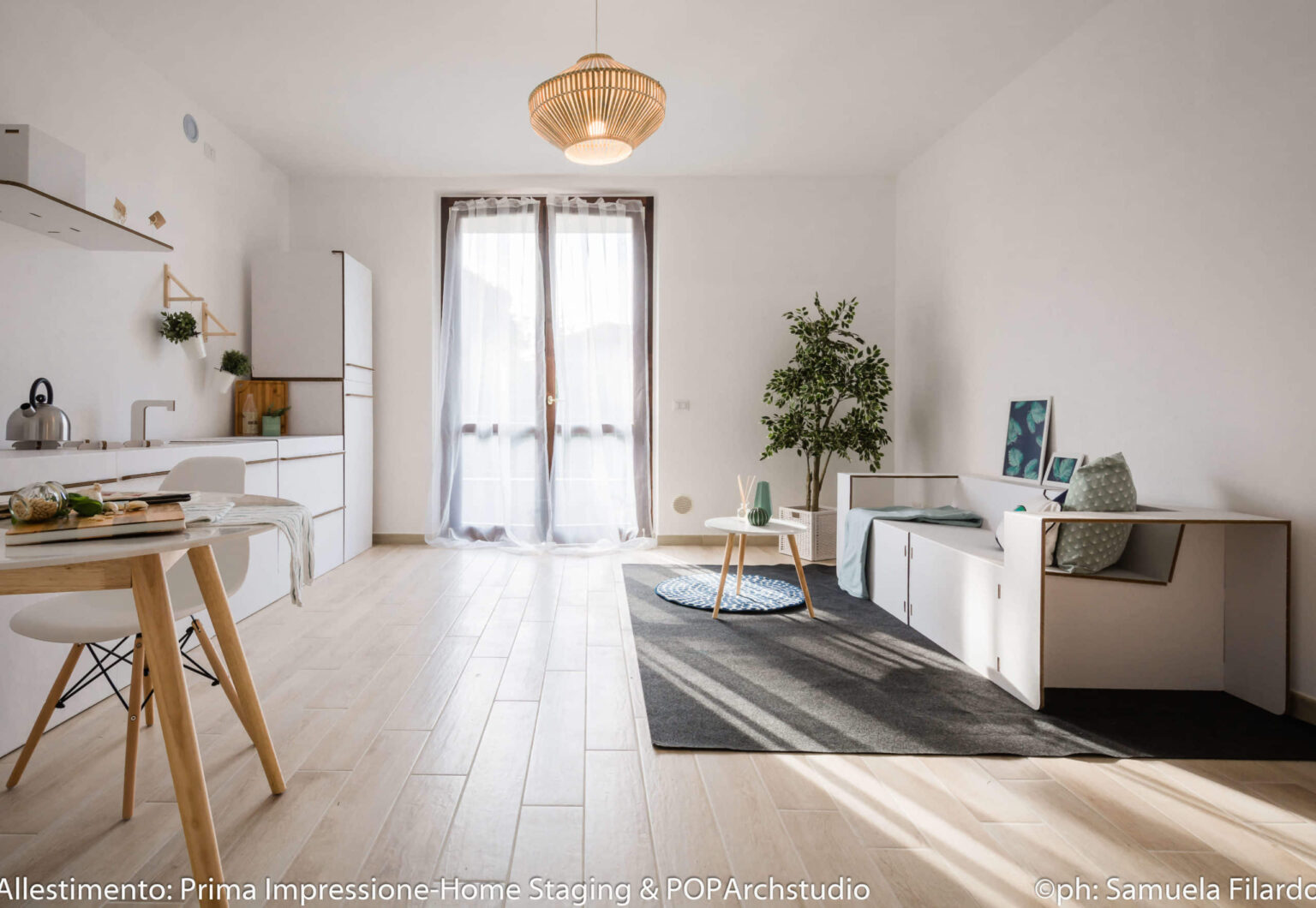 zona giorno in cartone