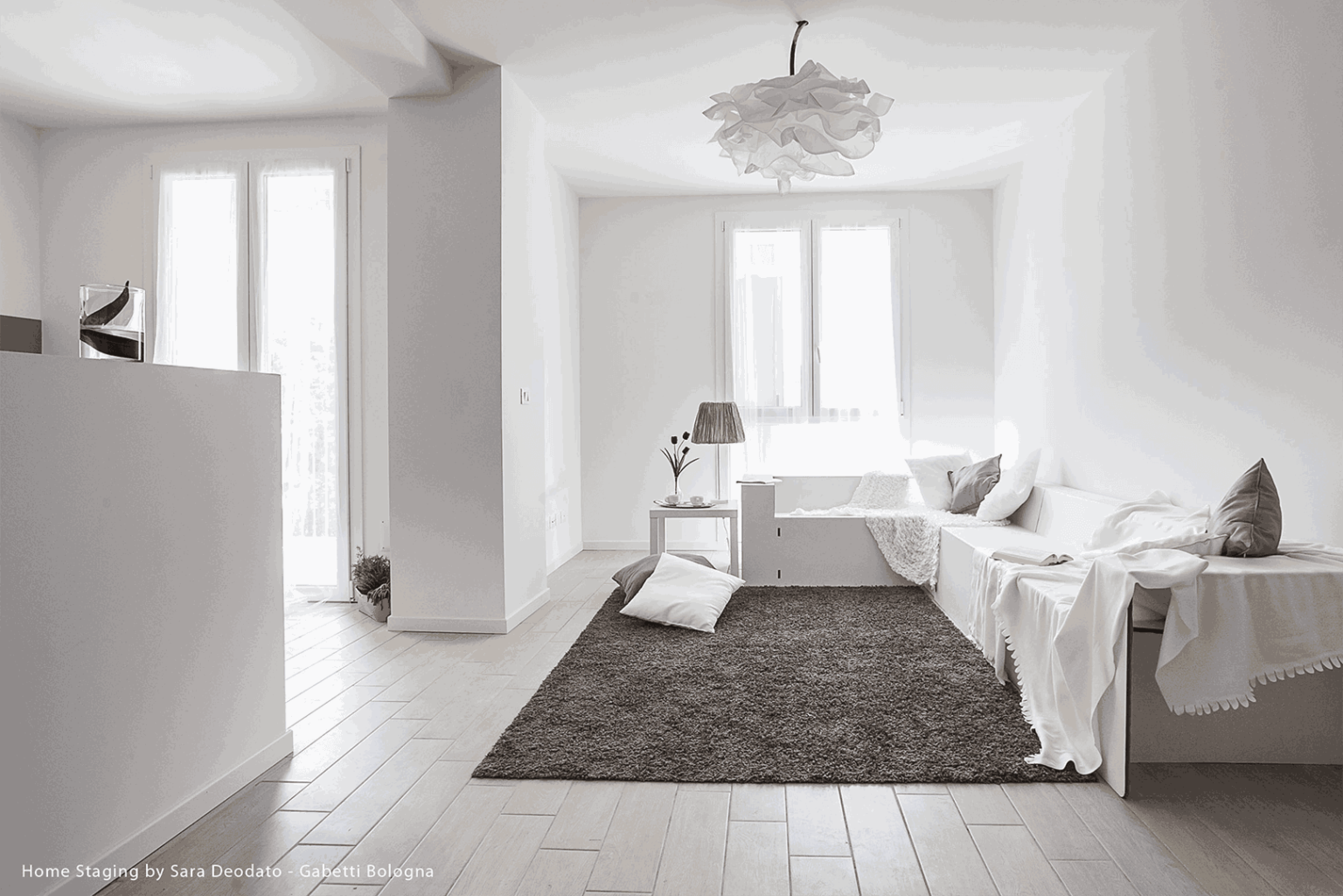 Divano in cartone per home staging