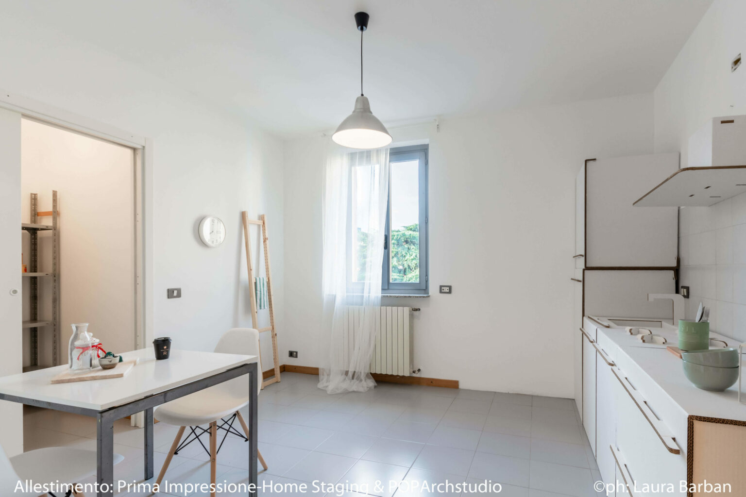 zona cucina in cartone