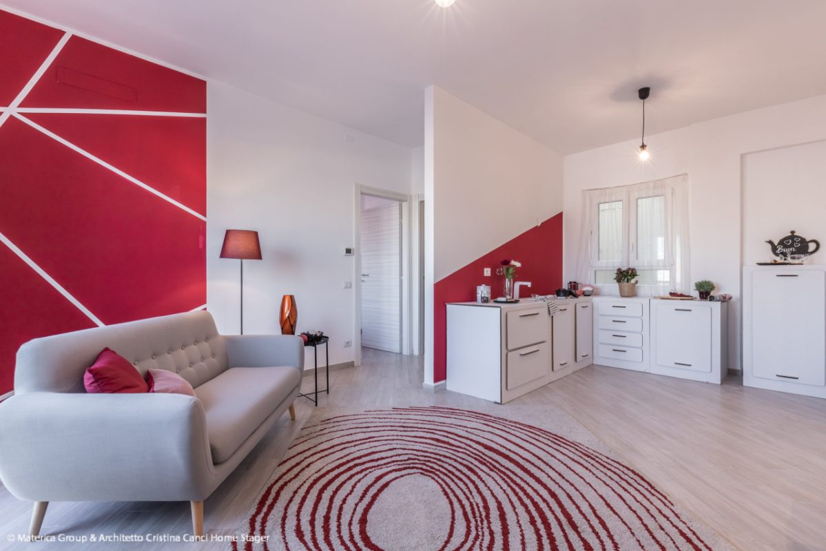 allestimento home staging area cucina