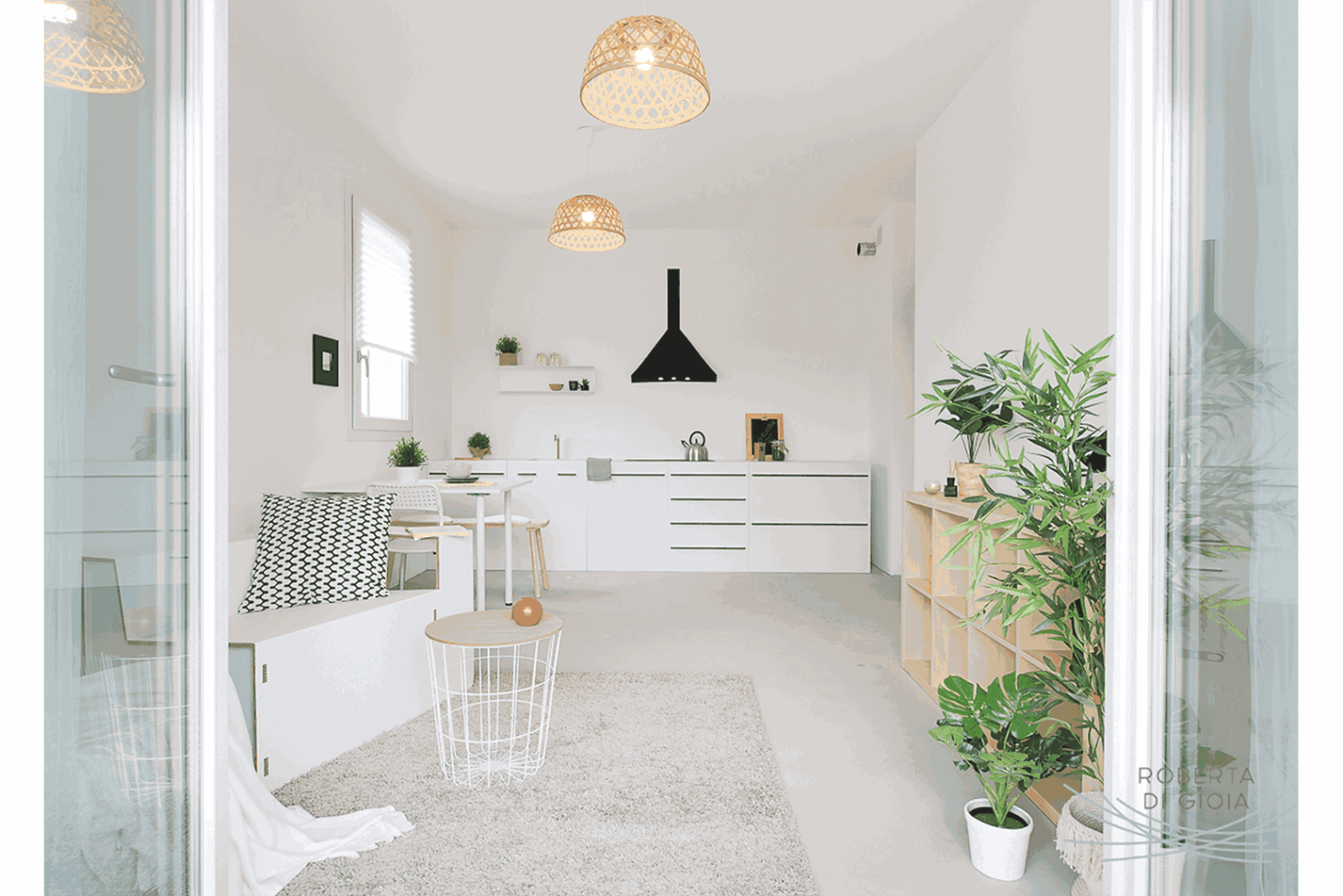 allestimento in cartone per home staging