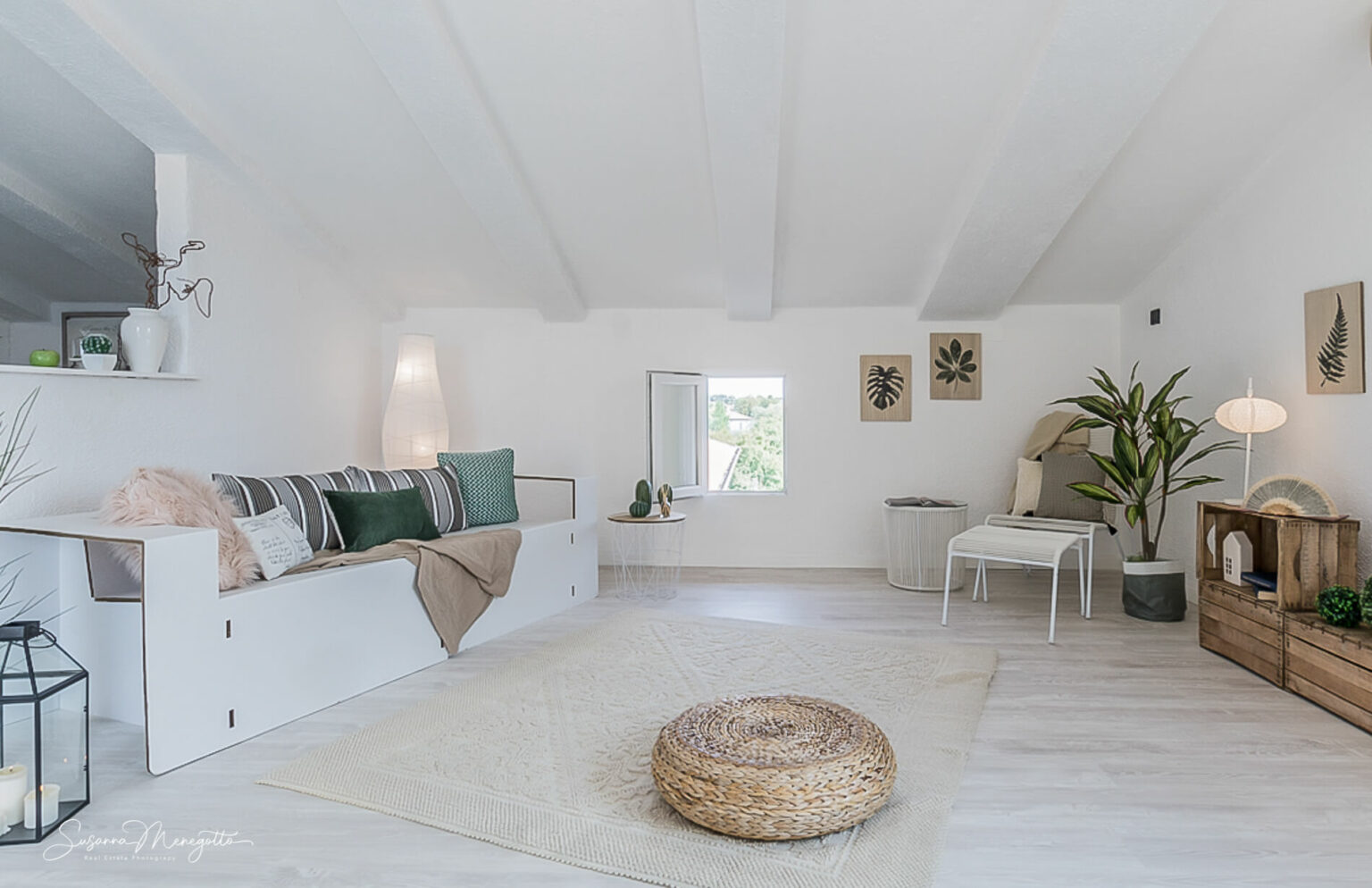 allestimento salotto home staging