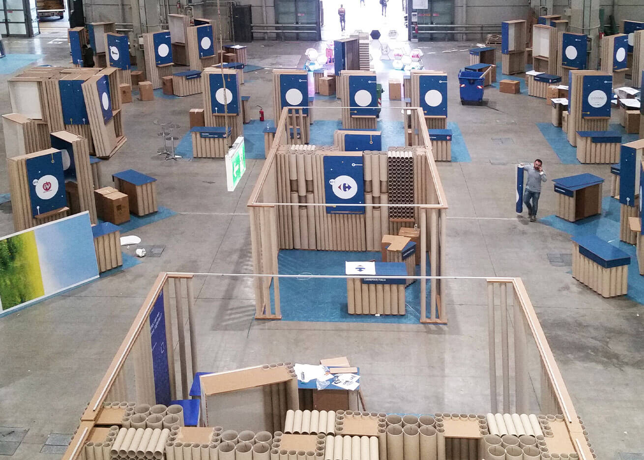 allestimento in cartone