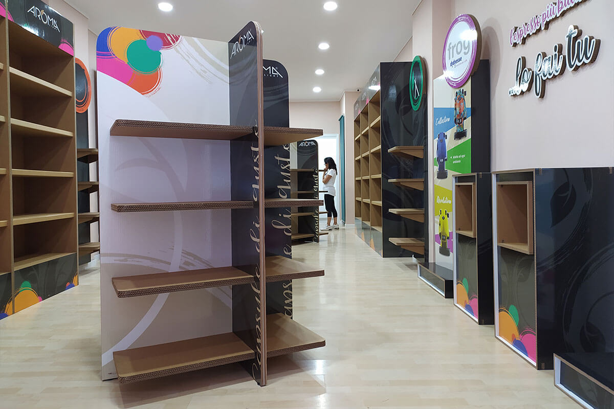 espositore retail in cartone
