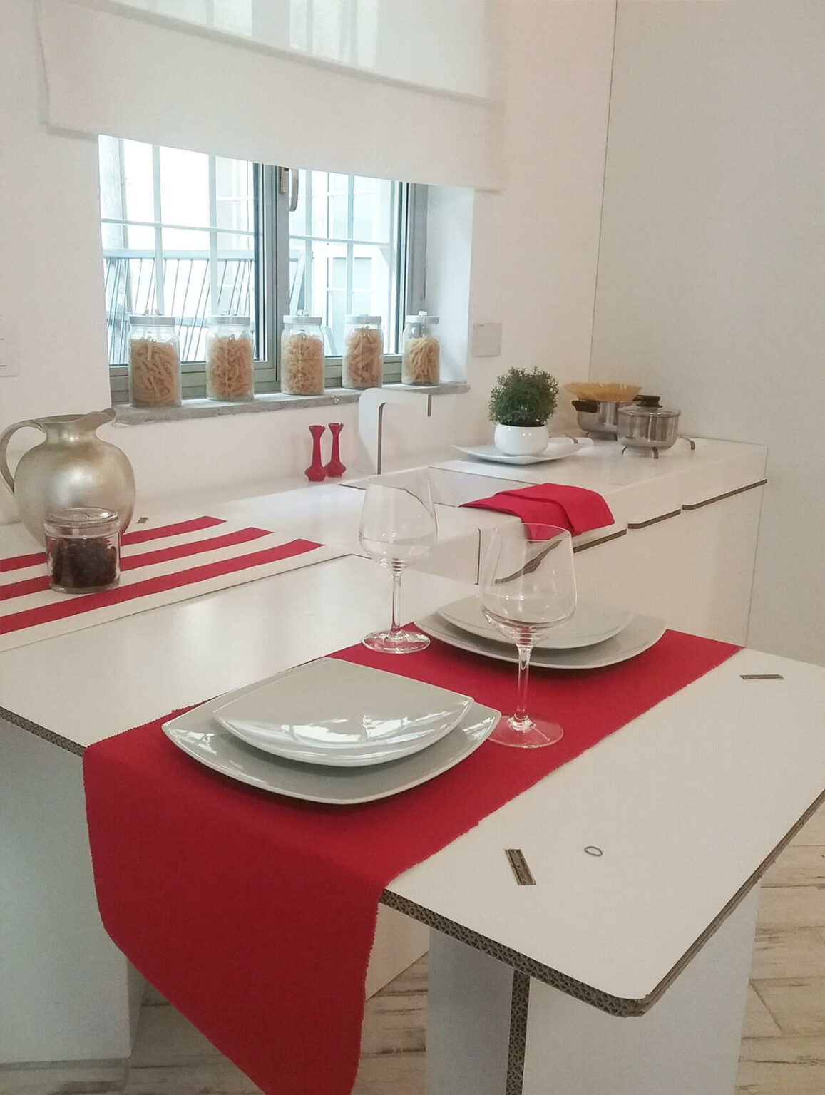 cucina in cartone per home staging