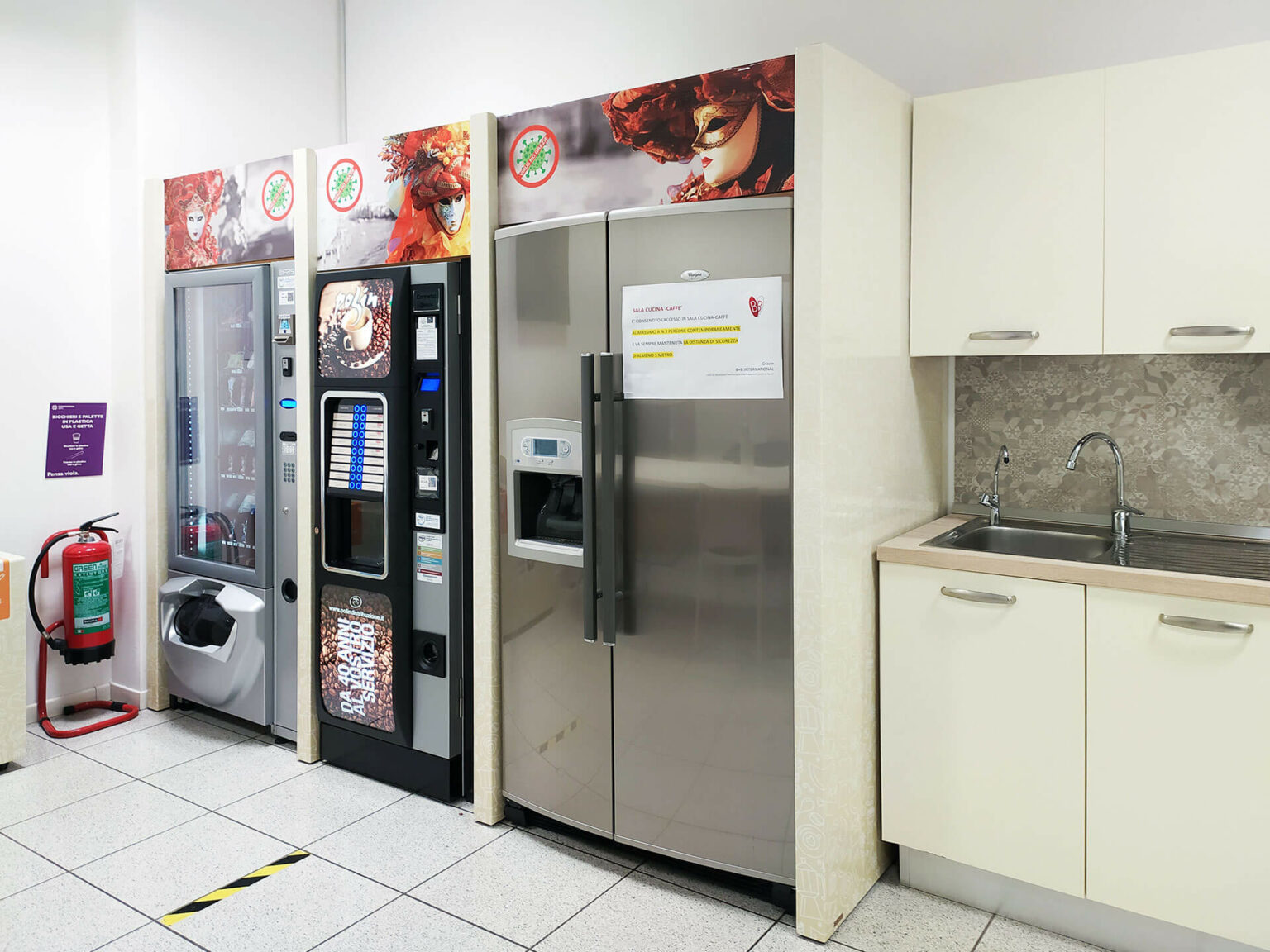 allestimento area vending