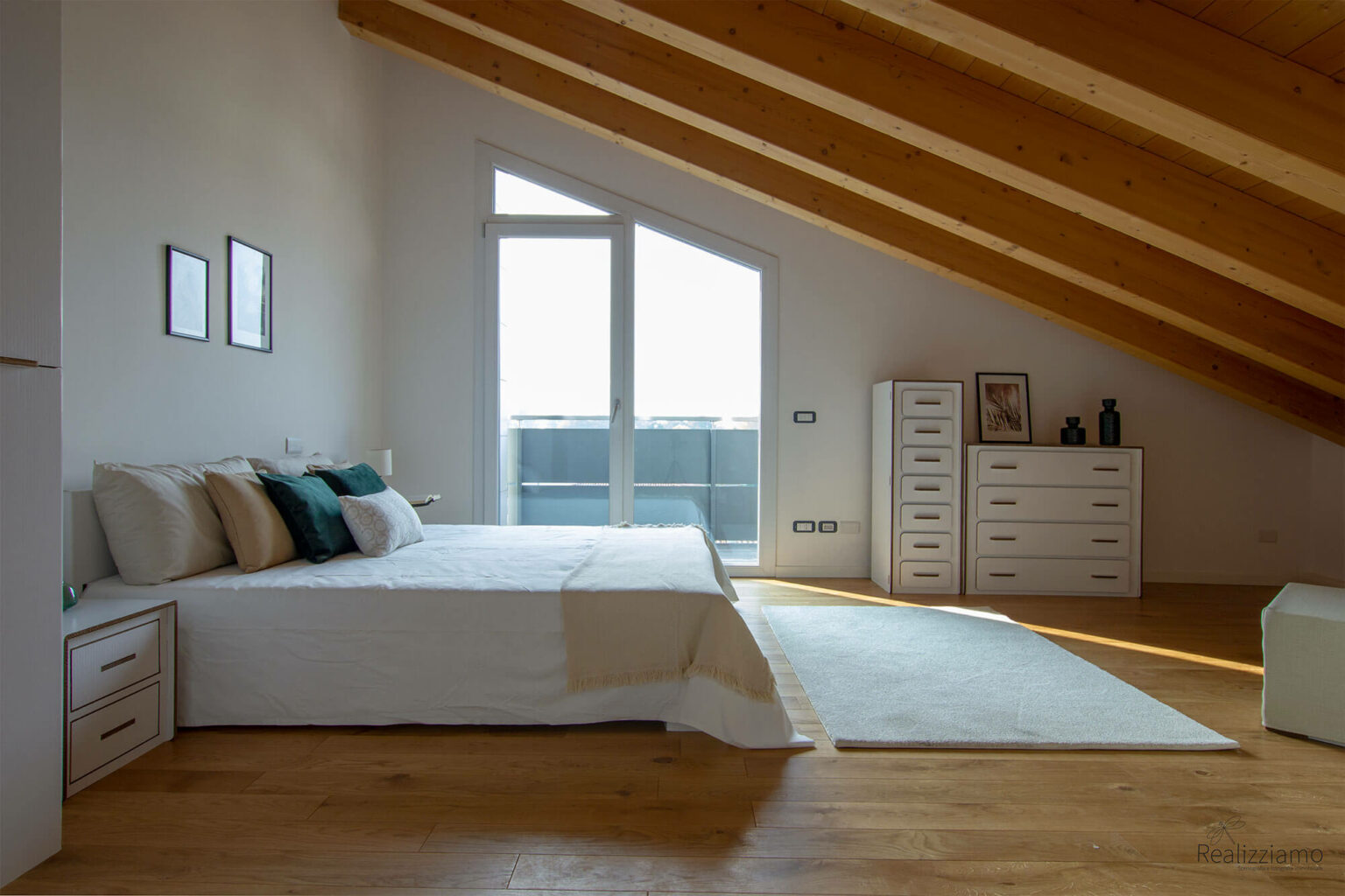 camera da letto in cartone