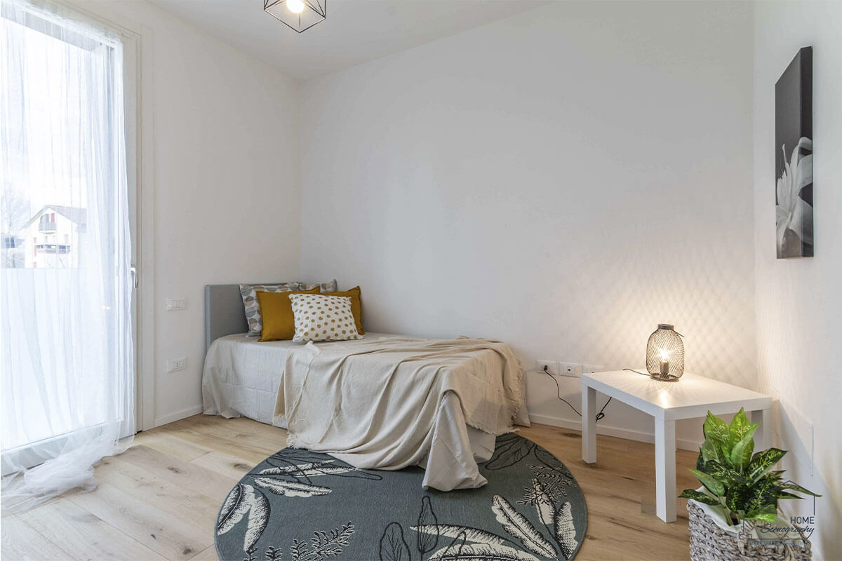 arredo camera in cartone per home staging