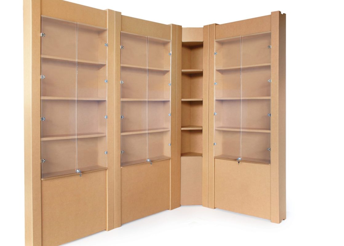 Vetrinetta in cartone e vetro chiusa