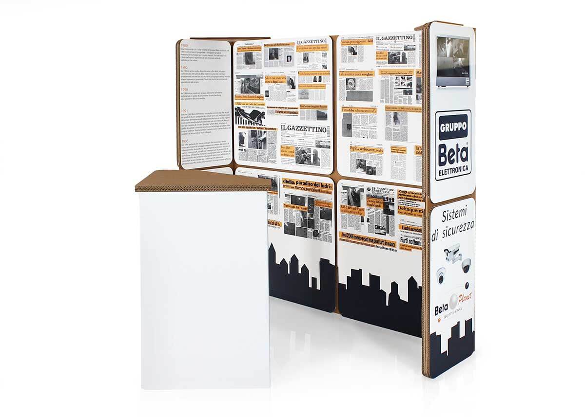 allestimento in catone ecologico