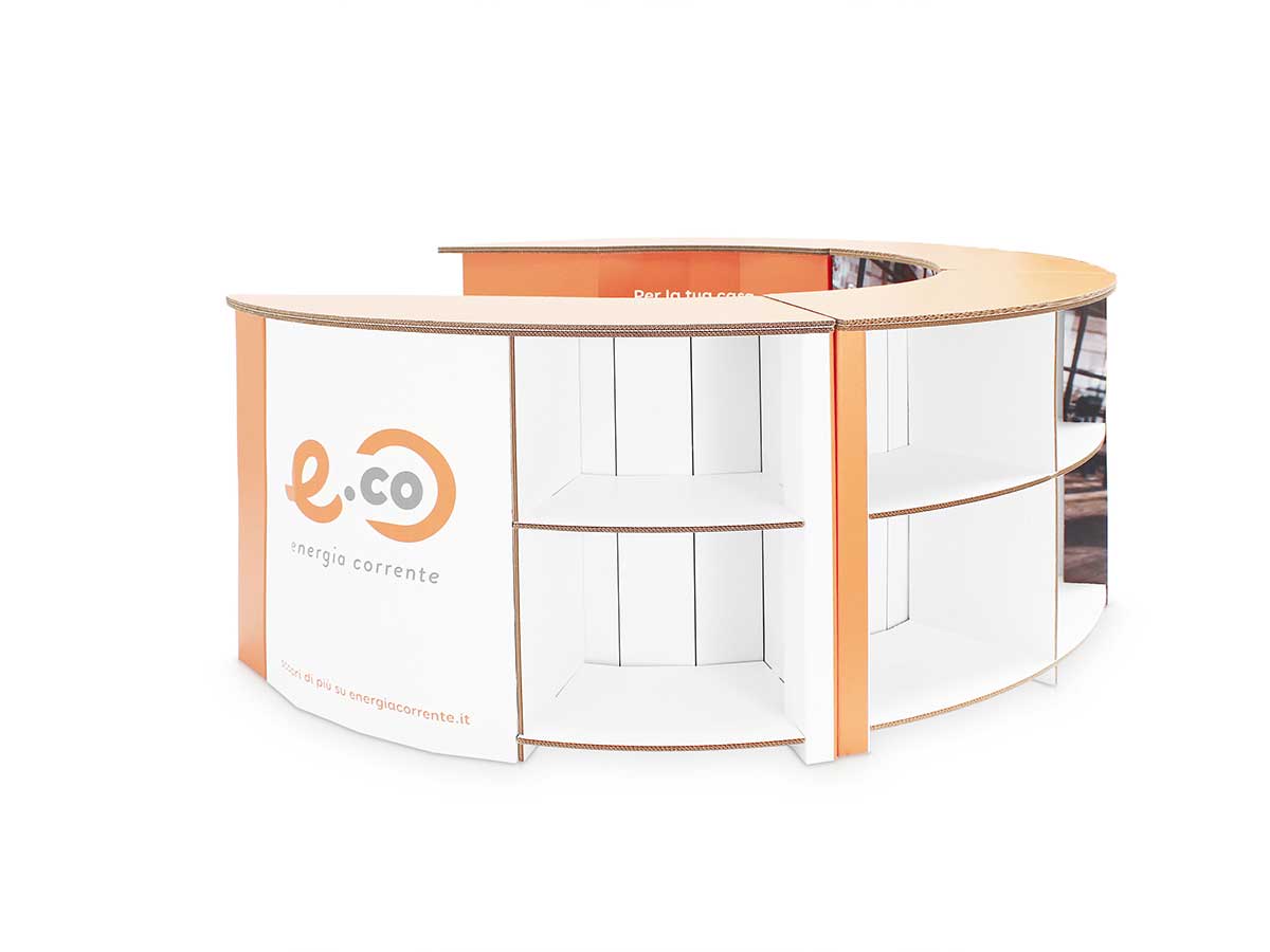 reception in cartone naturale