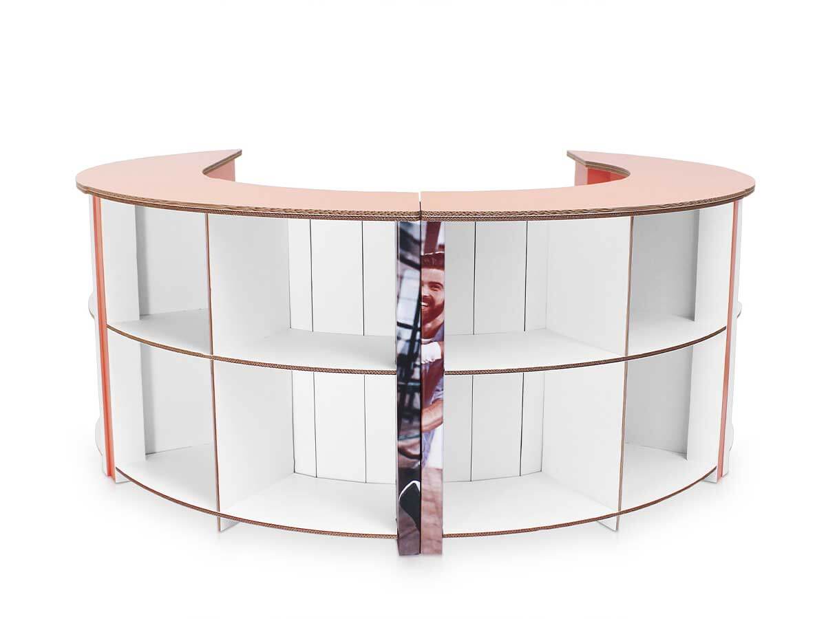 Consolle in cartone naturale bianco