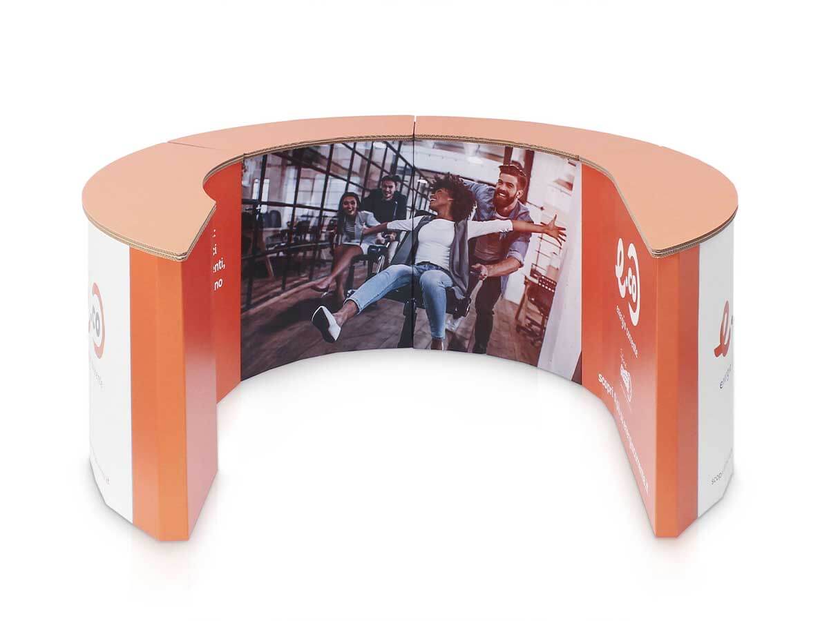 Consolle in cartone ecologico per eventi