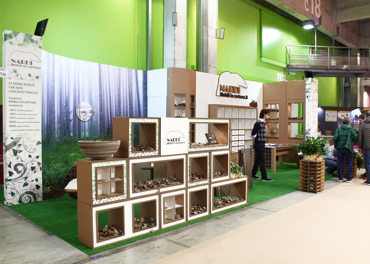 allestimento in cartone Natur Design