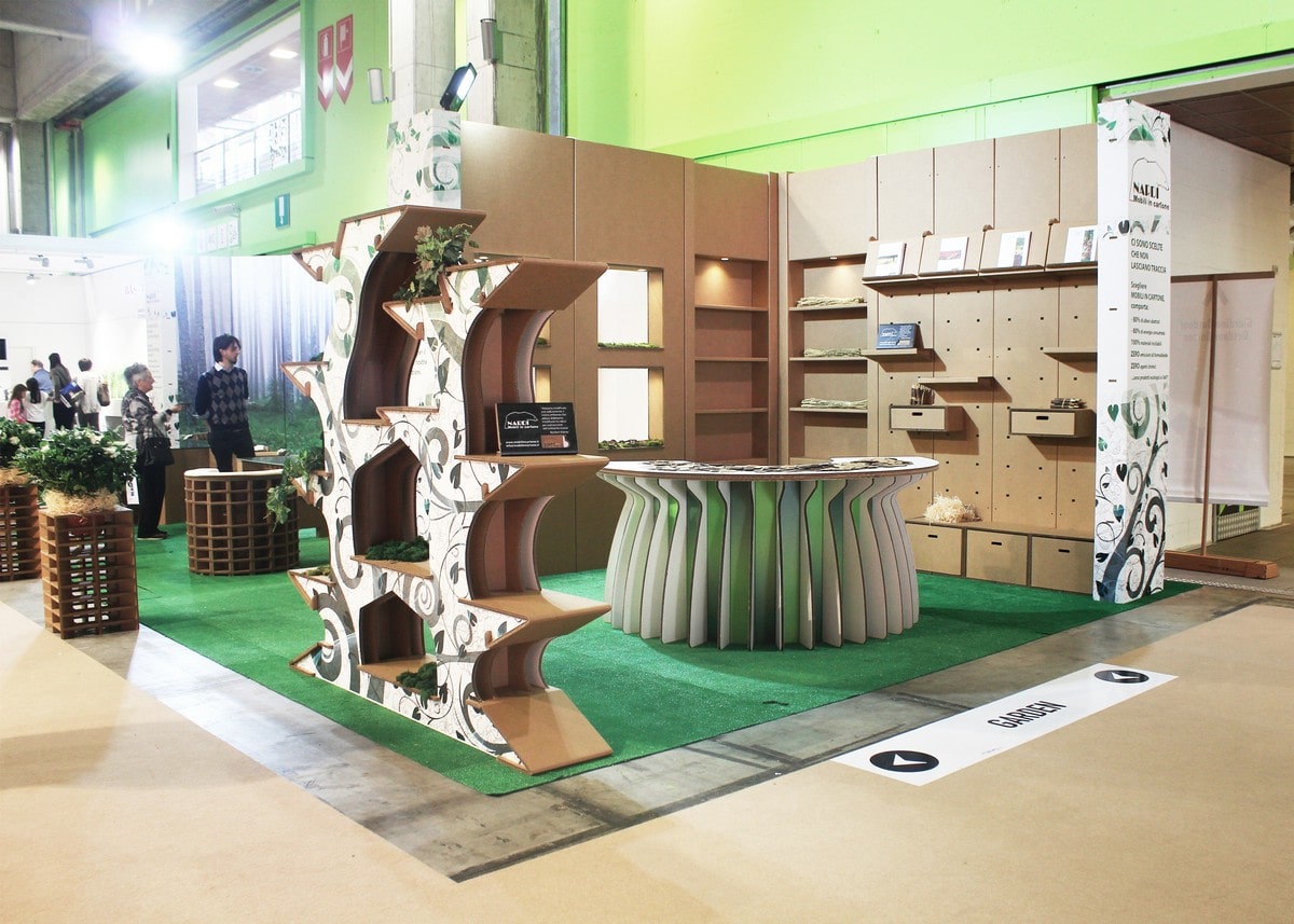 espositori in cartone per fiera