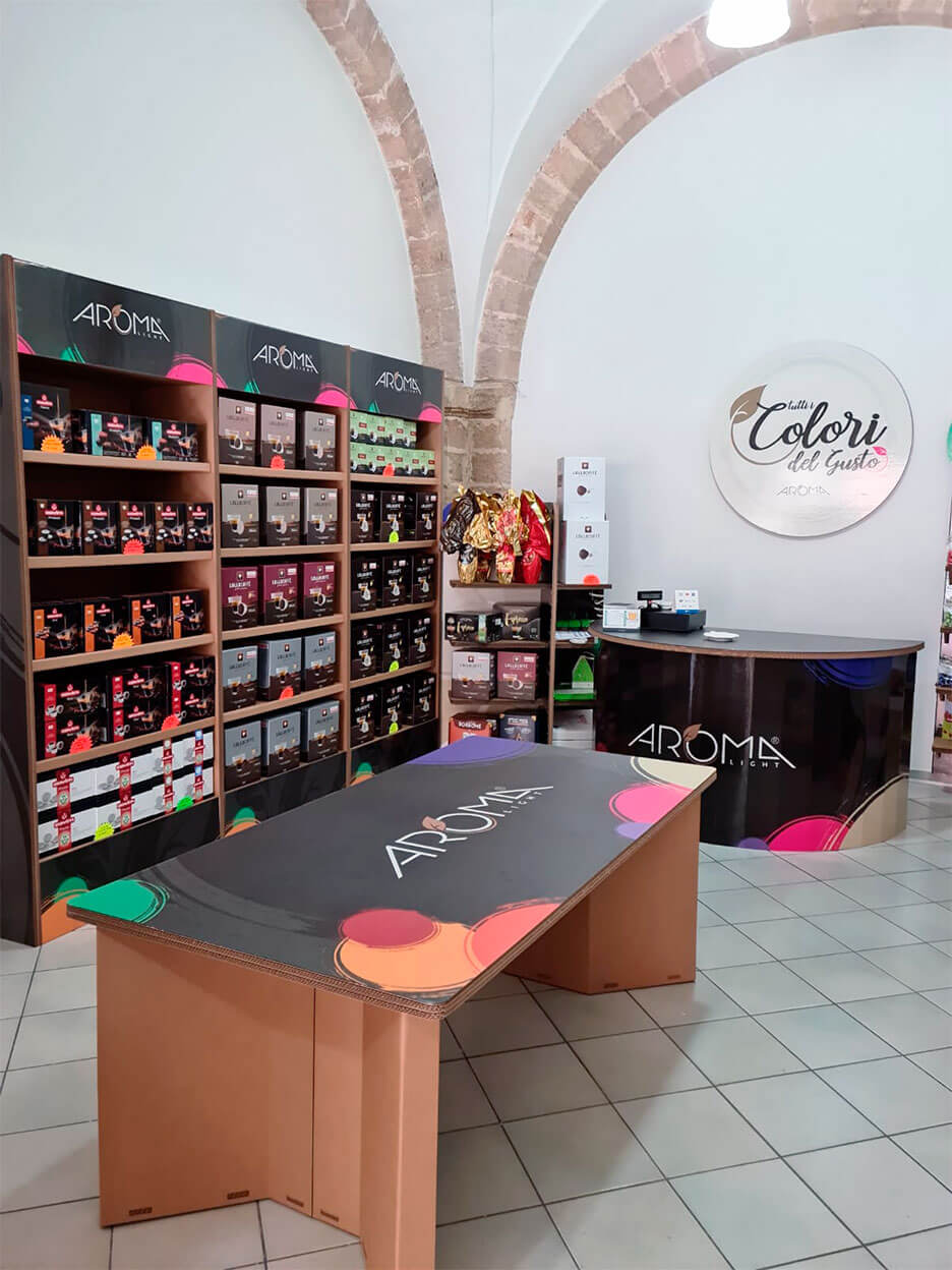 arredo negozio sostenibile