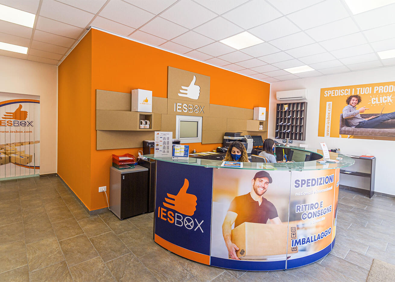 Bancone reception ecologico