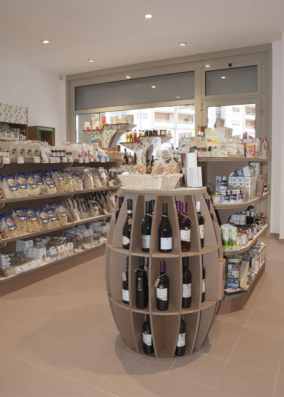 portabottiglie in cartone per negozi