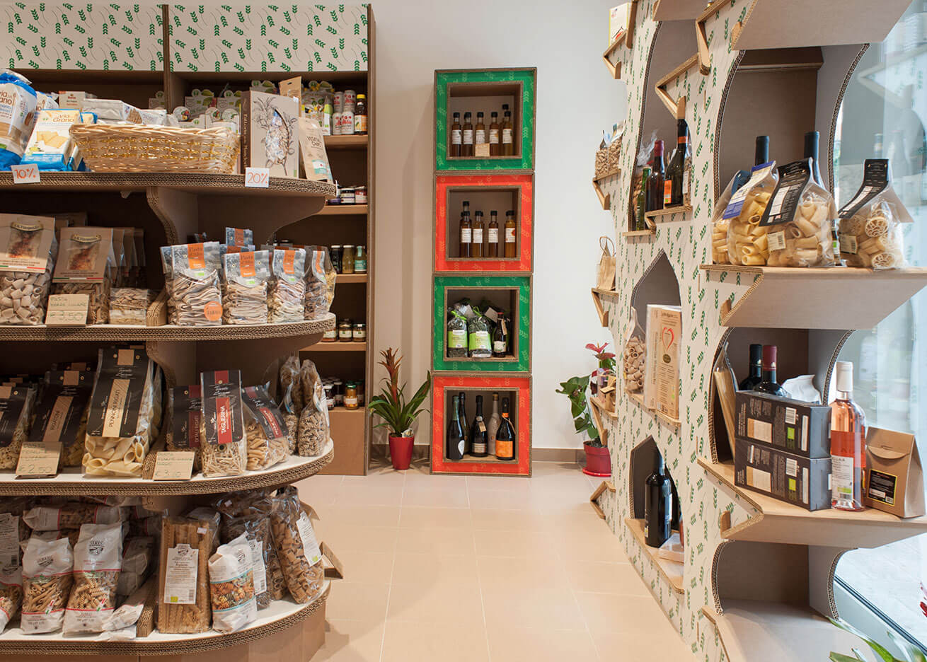 allestimento ecosostenibile per negozi