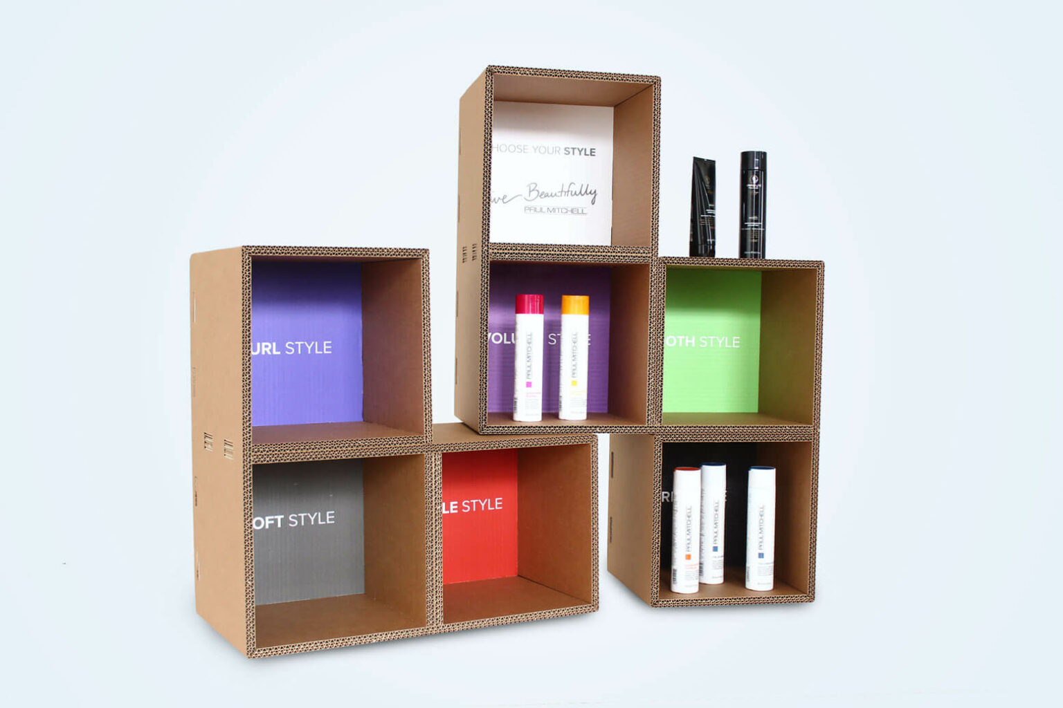 Espositori modulari in cartone