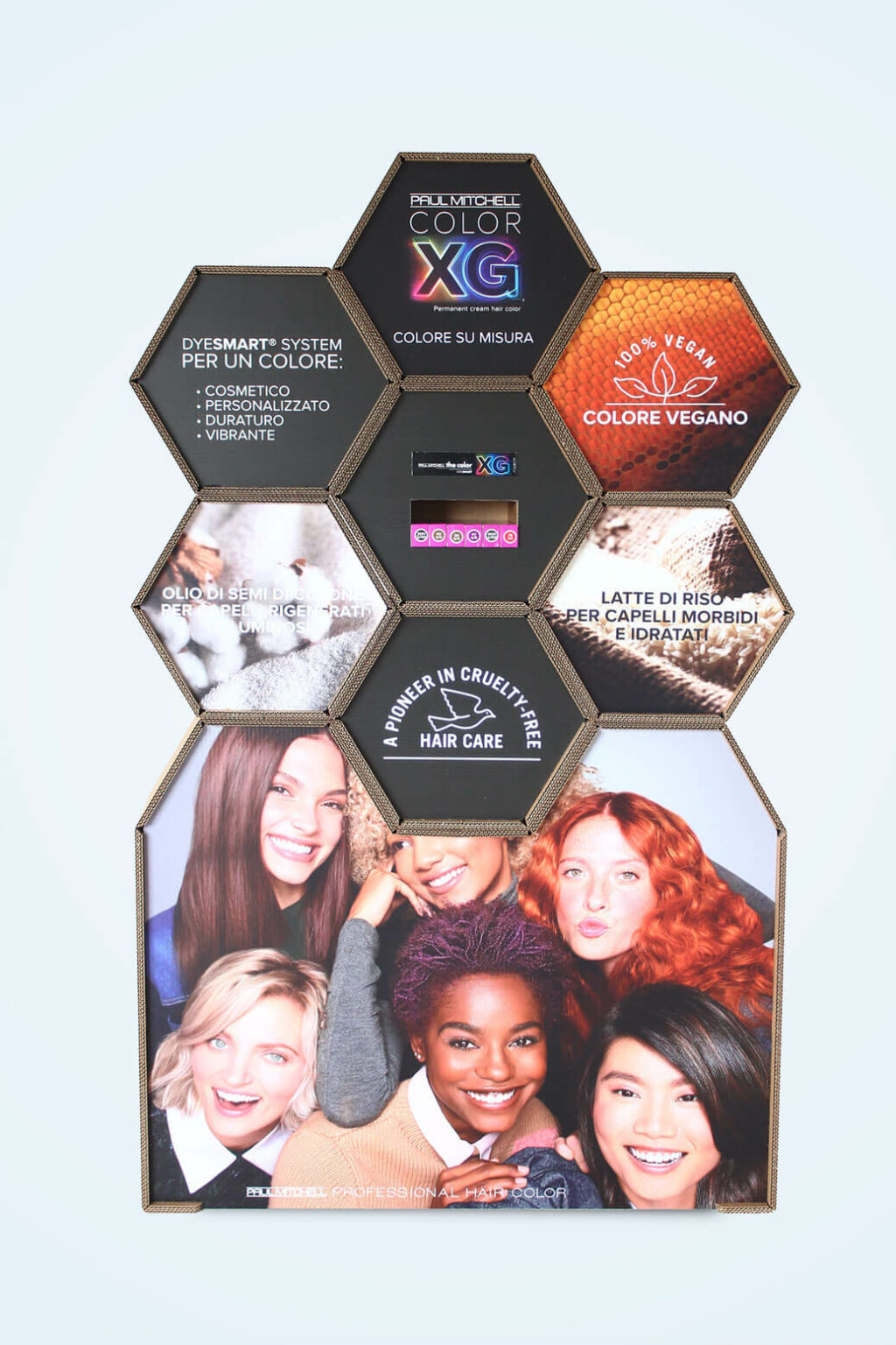 Composizione espositori modulari in cartone