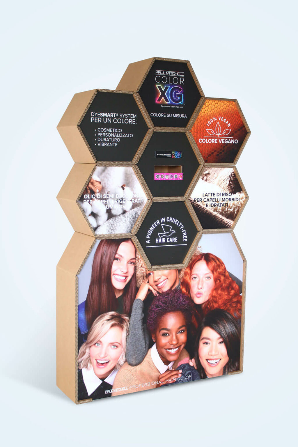 Composizione espositori modulari in cartone