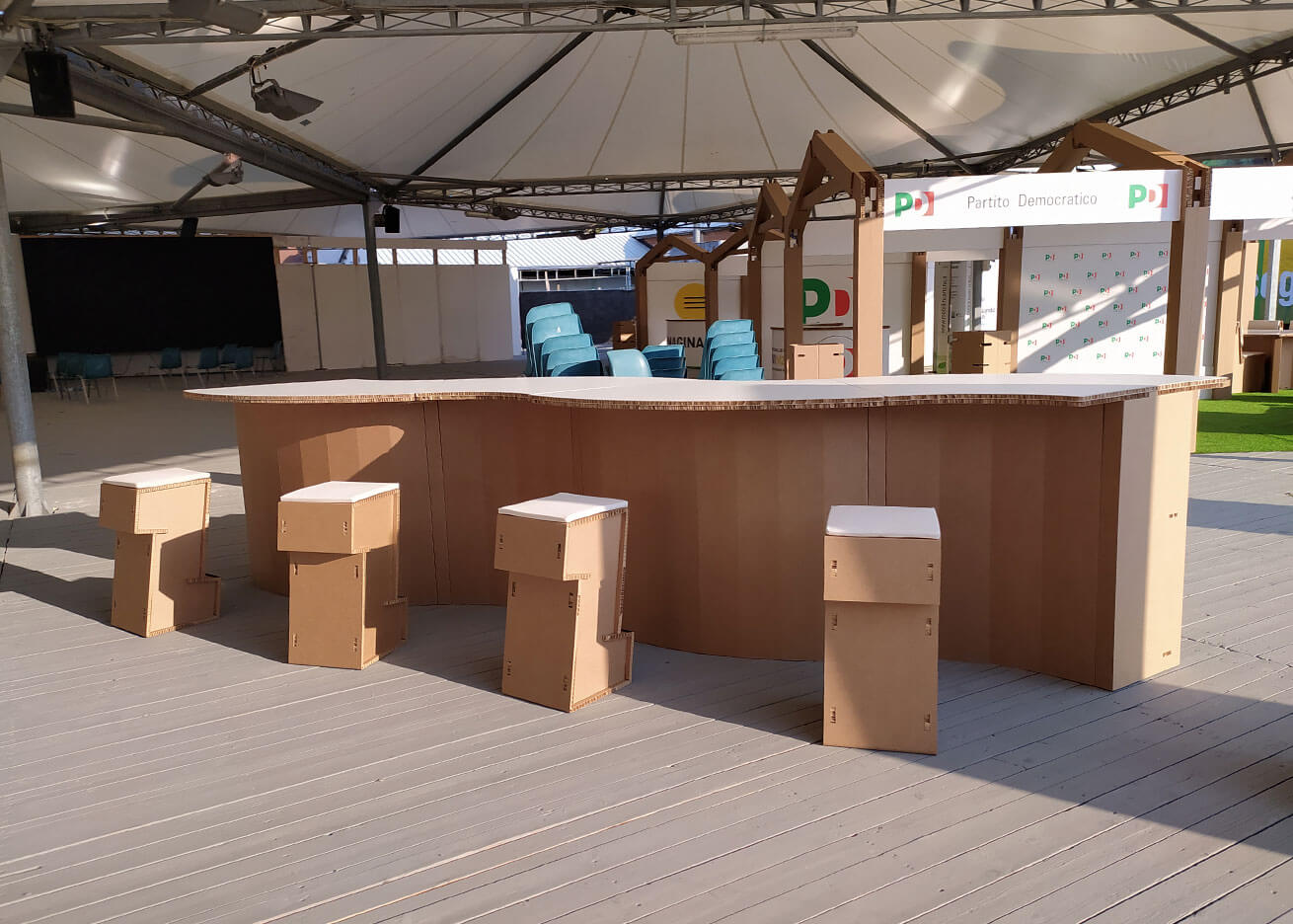 Stand per fiere in cartone