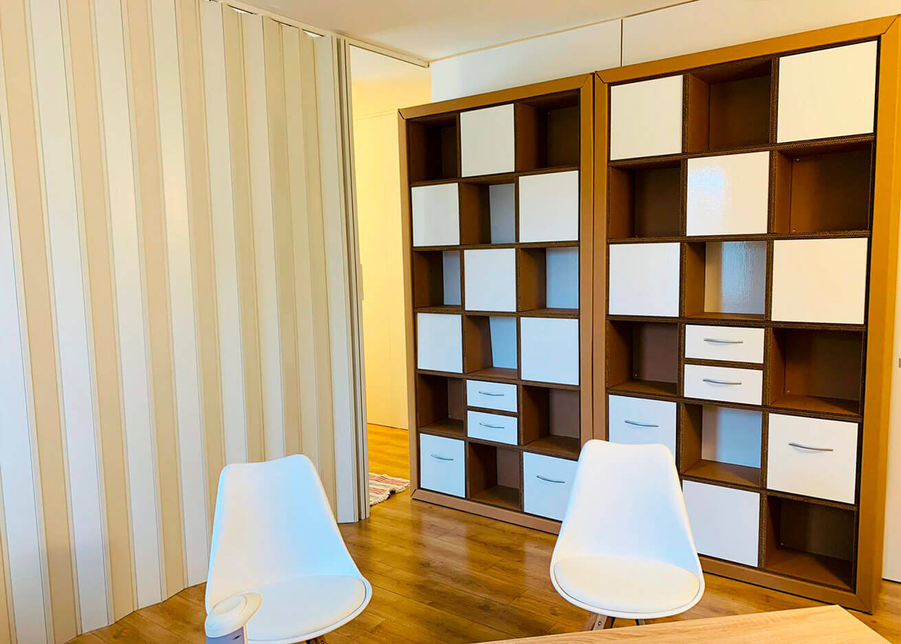 libreria per uffici in cartone