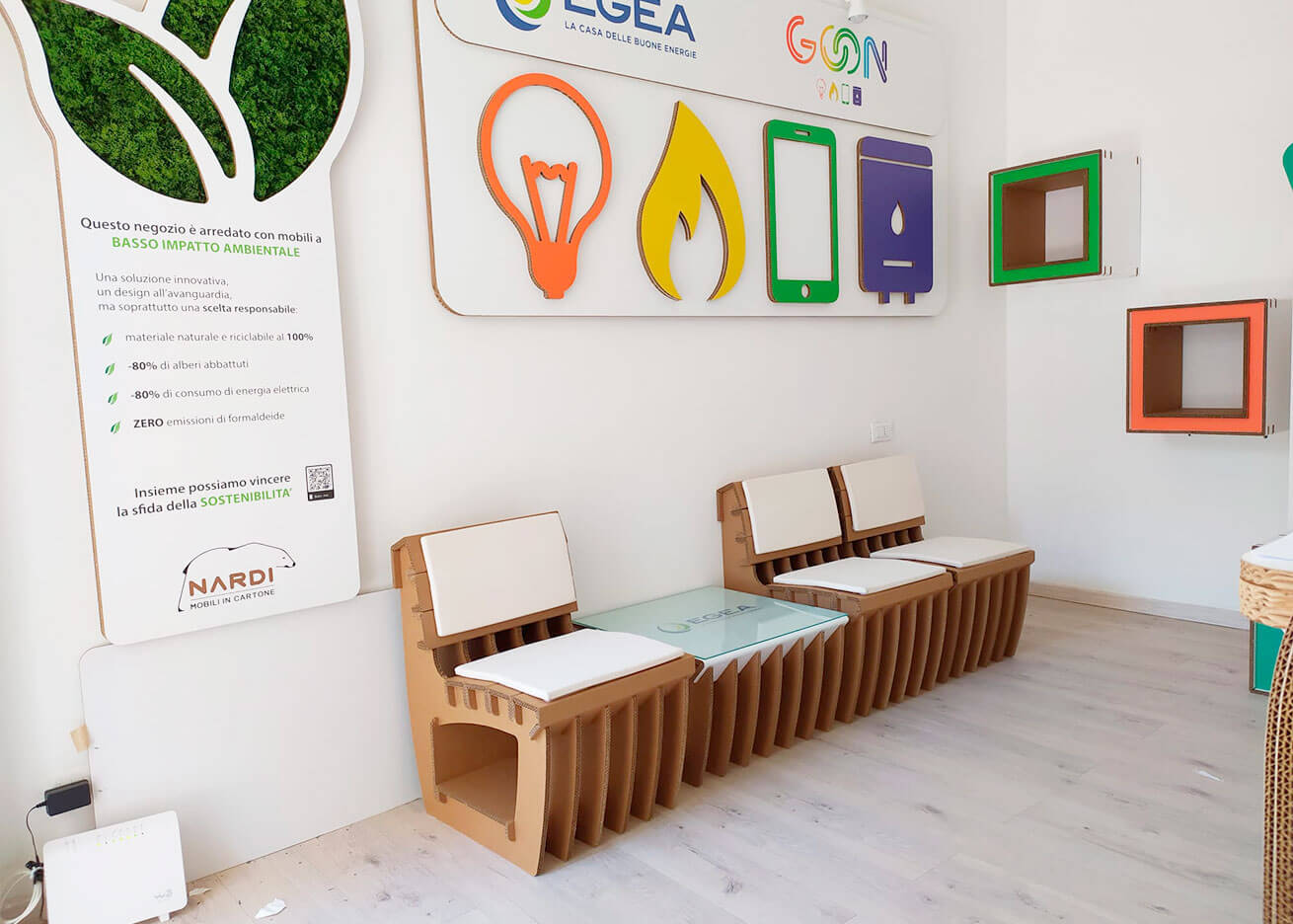 arredi ecosostenibili in cartone