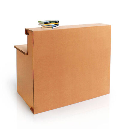 Banco reception con fronte liscio in cartone 'Arolla L 100'