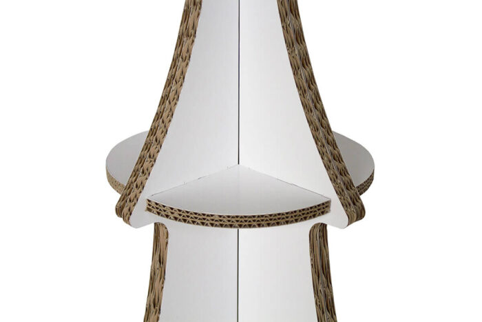 Espositore ad albero in cartone per negozio (dettaglio)