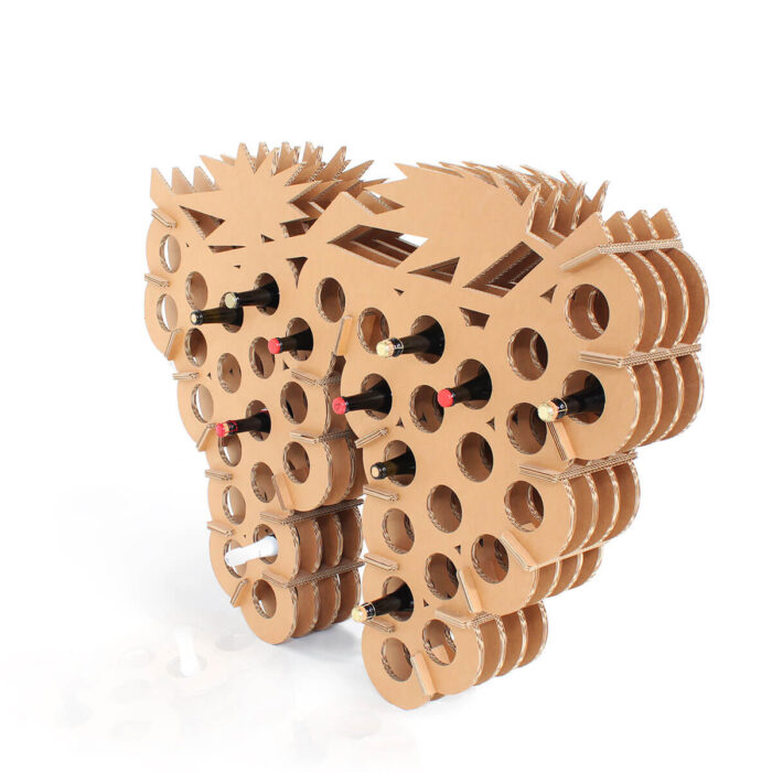 portabottiglie cartone riciclabile uva